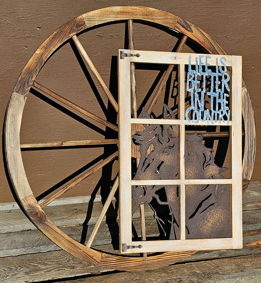 Wooden Wagon Wheel