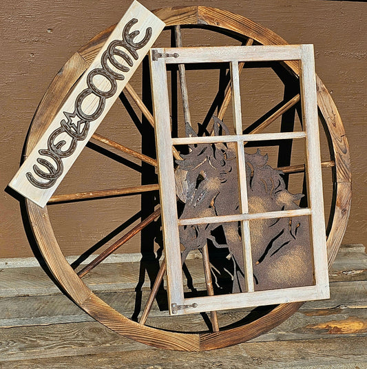 Wooden Wagon Wheel