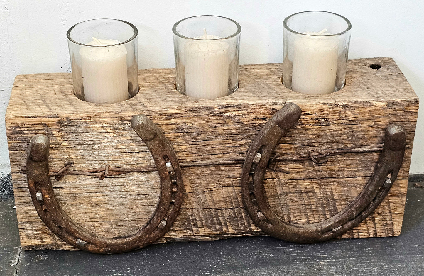 Horseshoe Candle Holder