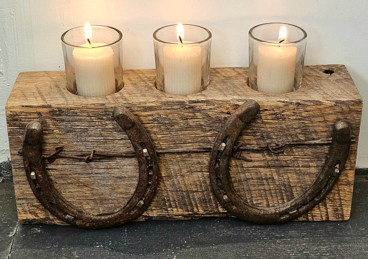 Horseshoe Candle Holder