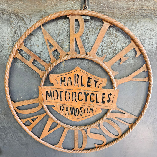 Rustic Harley Davidson Motorcycle Saying Wheel