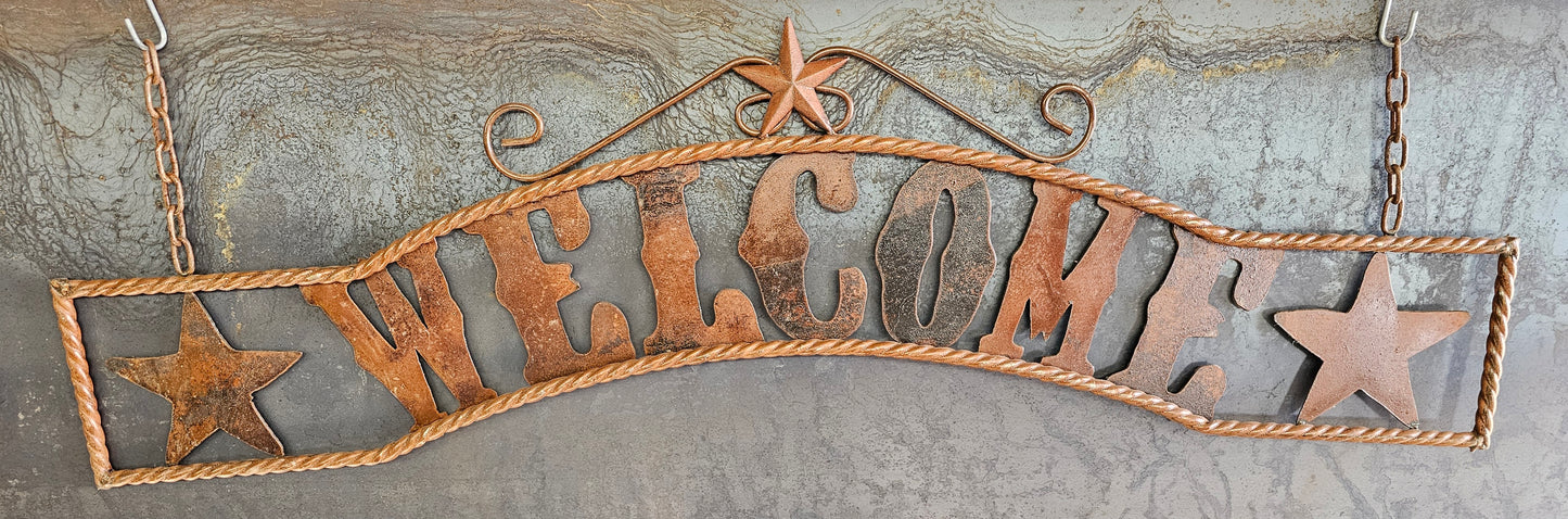 Rustic Welcome Arch with Stars Wheel